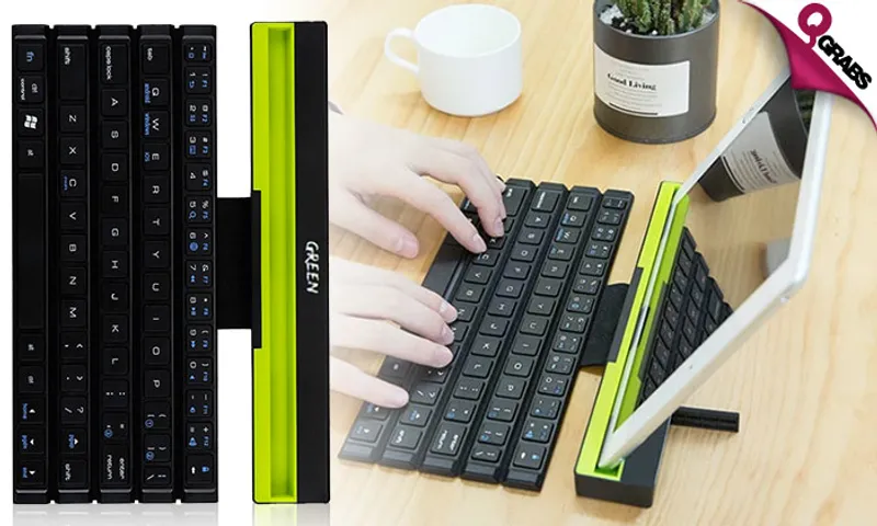 GREEN Foldable Wireless Keyboard!